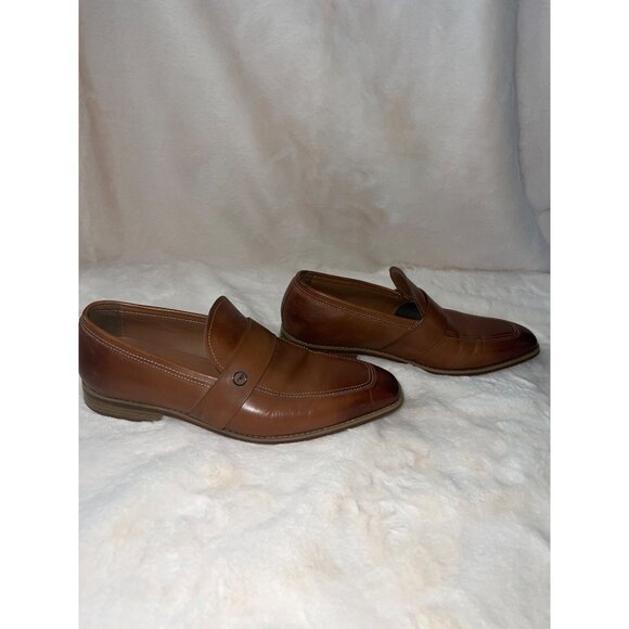 Pedro Men’s Leather Loafers - Size 6 US / 39 EU - Classic Brown Slip-On Shoes | - Picture 4 of 11